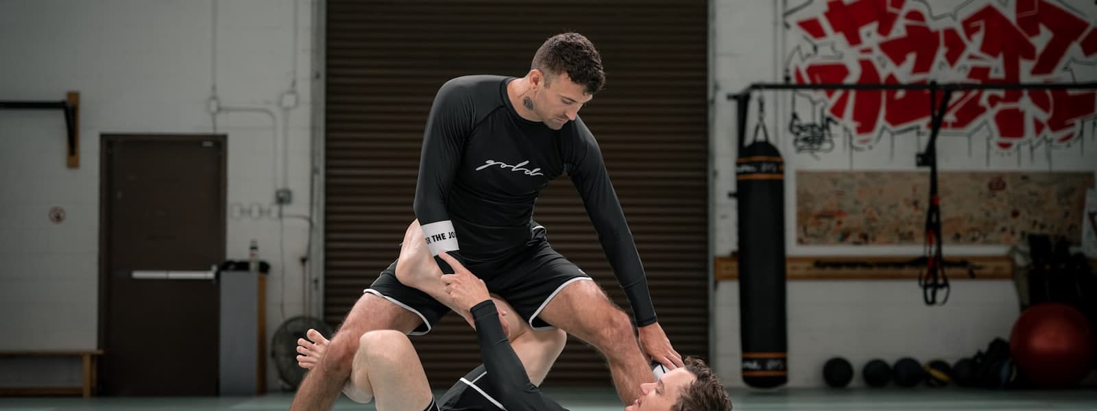 Training in a martial arts gym